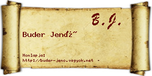 Buder Jenő névjegykártya
