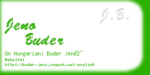 jeno buder business card